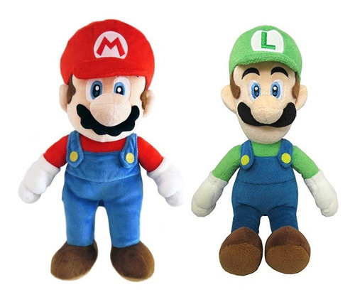 Peluches Mario Bros + Luigi 25 Cms Super Mario Regalo Kawai