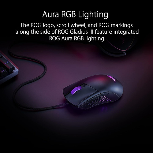 Asus Rog Gladius Iii Wired Gaming Mouse | Tuned 19,000 Dp...