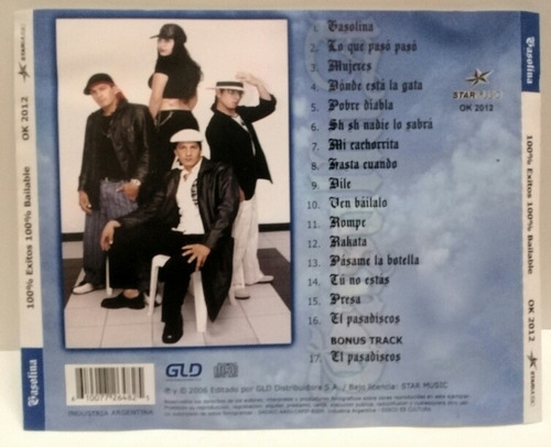 Cd Gasolina (100% Exitos-100% Bailable)
