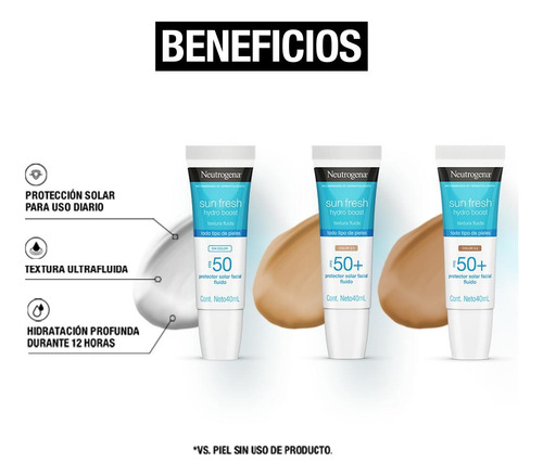 Pack Neutrogena Sun Fresh Hydro Boost Tono Medio Fps 50 40ml