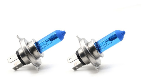 Imagem 2 de 4 de Par Lampada Super Branca H4 8500k Tipo Xenon 12v 55w Techone