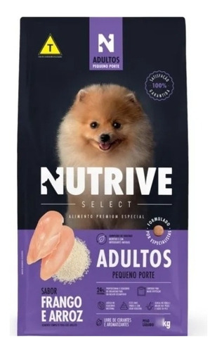 Ração Nutrive Cães Adultos Pequeno Porte 2,5kg