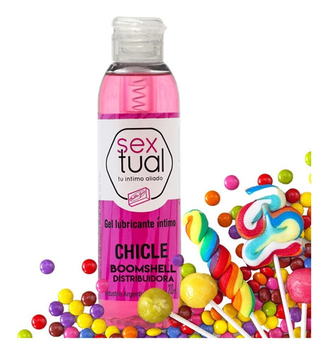 Gel Intimo Lubricante Sextual Aroma Chicle Botella 200ml 