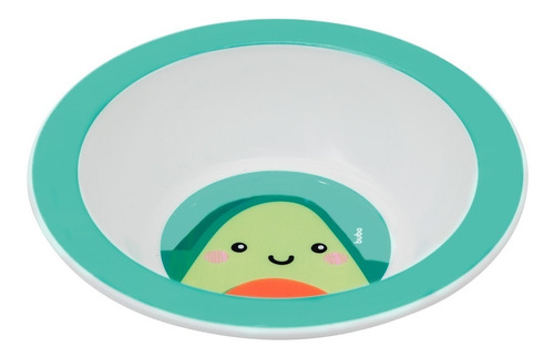 Cuenco hondo para comida para bebés, sin BPA, color verde, piña