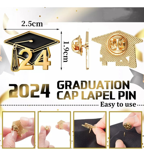 50 Unidades De Insignias De Graduación, Broches De Graduació