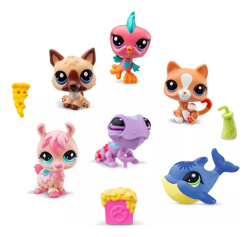 Set 6 Figuras Littlest Pet Shop Playful Pet Hotel