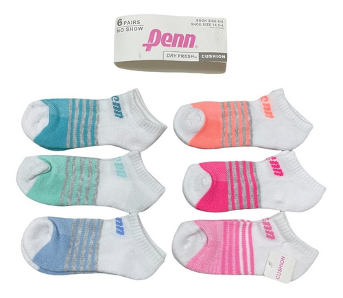 Tin Niña Deportivo Penn Original Pack 6 Pares