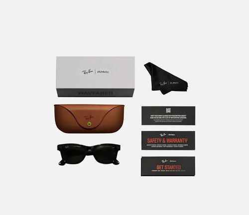 Óculos Ray-ban Meta Smart Glasses Polarized Grafite Grande Wayfarer Preta Graphite Matte Black Preto Preto