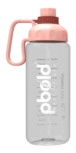Botella Termo De 1.8 Litros Agua Pbold Fitness Gym Deportes Color Rosado