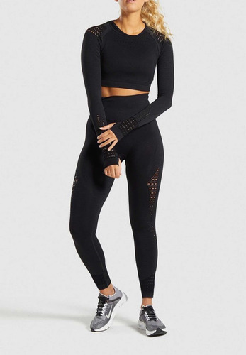 Conjunto Deportivo Licra Y Top Manga Larga