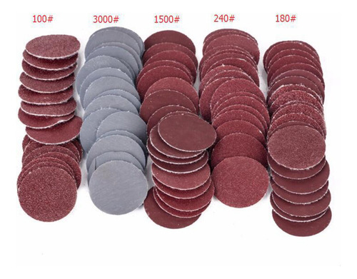 Kit De Discos De Lija Redondos De 1 Pulgada, 200 Unidades, G