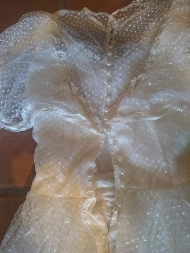 Precioso Vestido De Novia O De 15 Blanco Encaje. Perfecto!