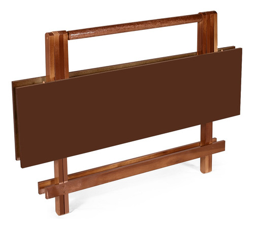Kit 10 Jogos De Mesa Bar 1.20x70 Com 6 Cad. Dobráveis Em Mad Cor Imbuia