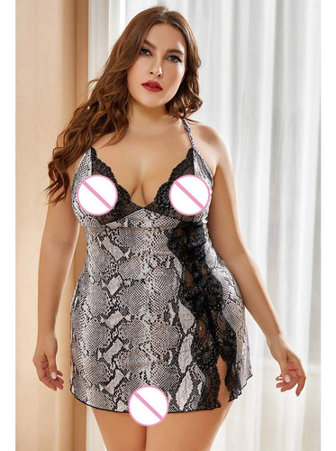Vestido De Dormir Con Cuello En V Para Mujer, Lencería De En
