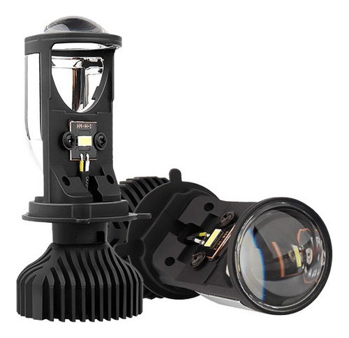 Kit De Faros H4 Turbina Ventilador With Mini Proyector N