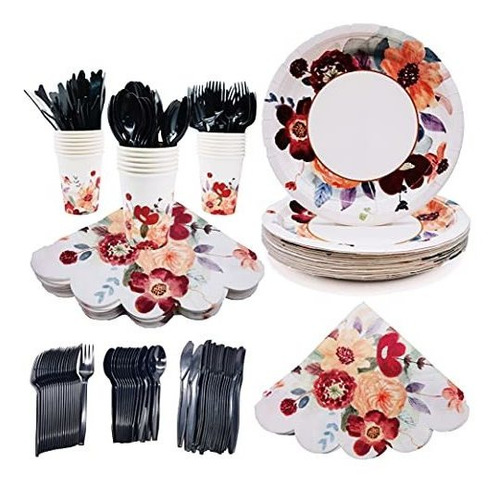 Articulo Para Fiesta - Dylives Vintage Floral Party Supplies