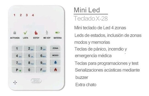 Imagen 3 de 10 de Kit Alarma Domiciliaria X28 Casa Completo
