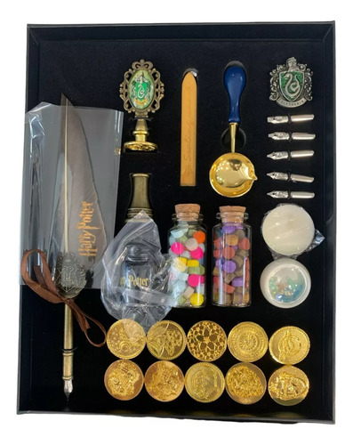 Kit De Sellos Pluma Y Más Harry Potter Para Manualidades Modelo 1 Slytherin