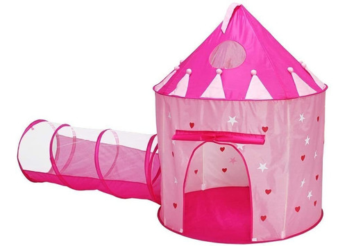Imagen 1 de 6 de Carpa Castillo Cn Tunel Tienda De Juegos Plegable Para Niños