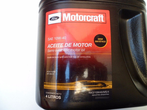 Imagen 2 de 5 de Aceite De Motor Ford Ka 1.6 Y 1.0 Semi-sintético Motorcraft