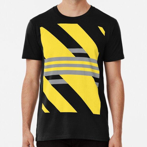 Remera  Mil Diagonal Lines Thousand Colors Yellow And Gray C