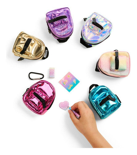 Minimochilas Real Littles Backpack - Dourado