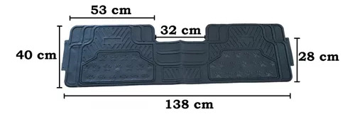 Kit 3 Tapetes Negros Huellas Dodge Ram 1500 Pick Up 2021