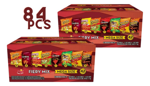 Papitas Americanas Frito-lay Flamin Hot 2 Cajas 84 Pz