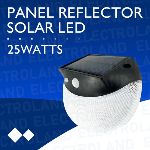 Imagen 2 de 10 de Lámpara Reflector Panel Solar Con Sensor Movimiento 25w