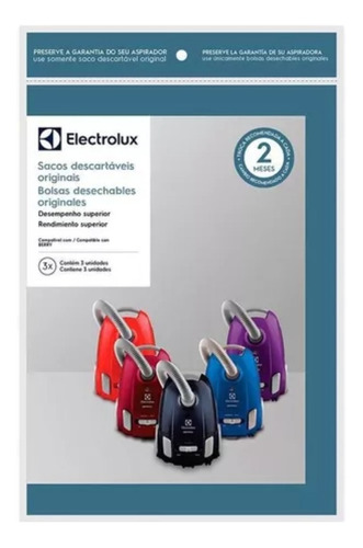 Saco Descartavel Electrolux Aspirador Berry 3ud - (41044033)