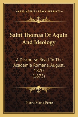 Libro Saint Thomas Of Aquin And Ideology: A Discourse Rea...