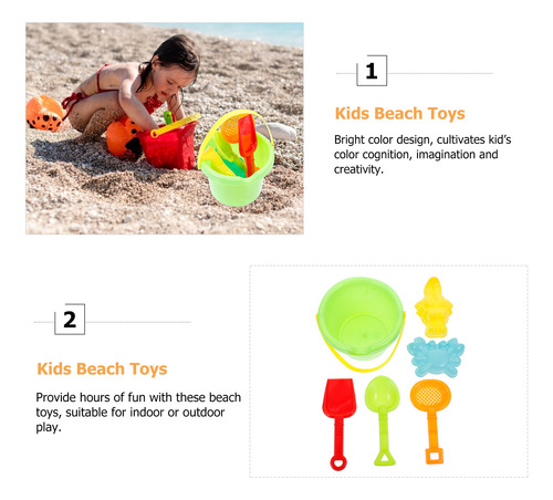 1 Juego De Juguetes De Playa, Palas De Plástico Para Arena,