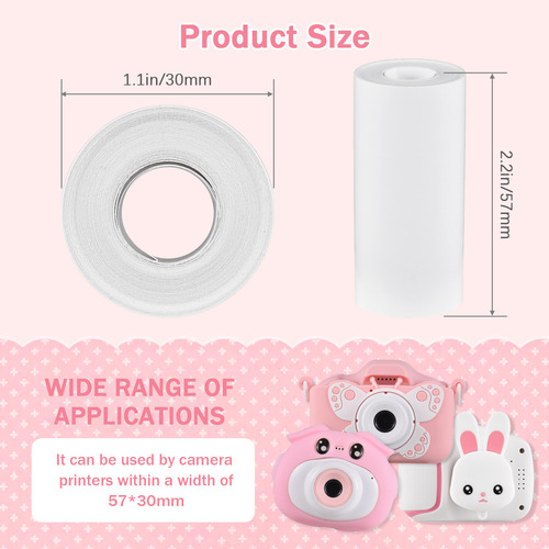 Rollo De Papel Térmico De 57 X 30 Mm Para Impresoras Y Cámar