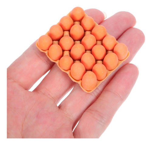 1 Juego De Huevos En Miniatura Con Bandeja 1:12 Minihuevos T