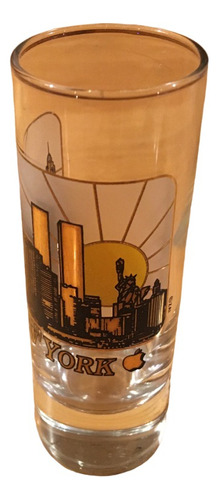 New York City Tall Shot Glass Vaso Torres Gemelas Usa 1996