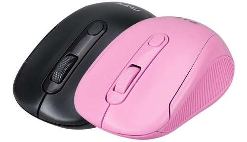 Mouse Inalámbrico One Plus Gt641 Negro Y Rosado