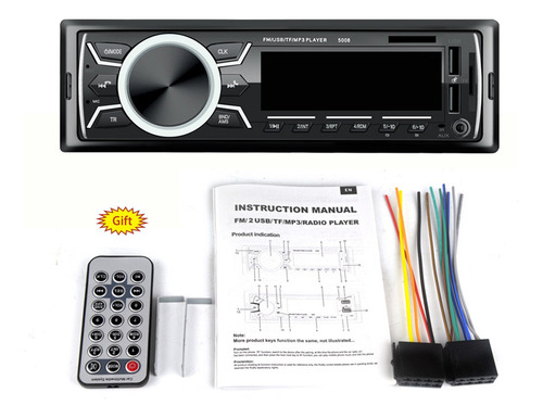 Radio Estéreo De Coche De Carga Rápida Bt Autoradio Dual Usb