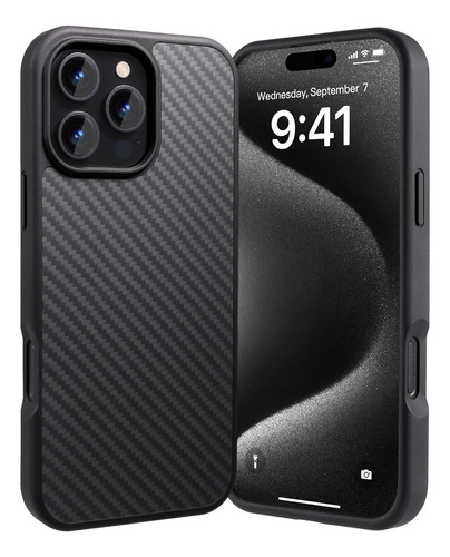 Funda De Teléfono Tigowos Para iPhone 16 Pro Max De Fibra De