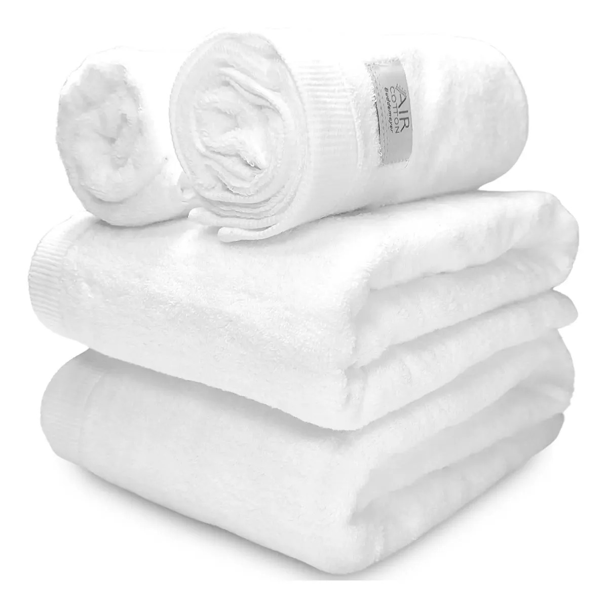 Jogo Banho Gigante Banhão Buddemeyer Dual Air 100% Algodão Cor Branco 1011 Liso