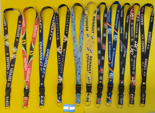 X16 Llaveros Largos Cuello Vans Simpsons Messi Honda Flores