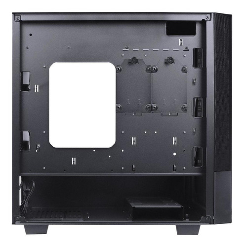 Gabinete Mid-tower Gravity Preto 2 Fans Rgb Lateral Em Vidro