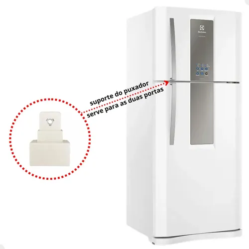 Suporte Puxador Branco Geladeira Electrolux Dfi80 Dfn52 Df80