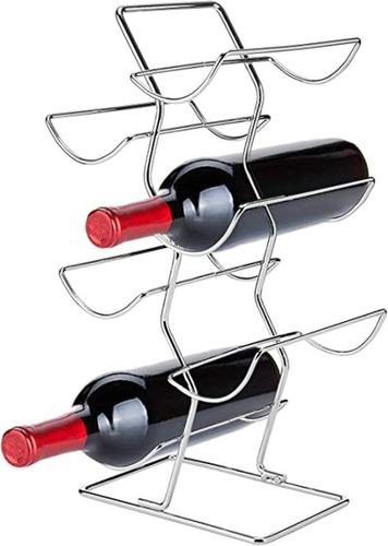 Imagen 1 de 1 de Porta Botellas De Vino Cromado | Cavas Para 6 Botellas