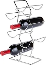 Comprar Porta Botellas De Vino Cromado | Cavas Para 6 Botellas
