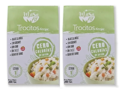 Promo X 2 Massa Fit Trocitos Tipo Arroz 200gr C/u S/ Gluten