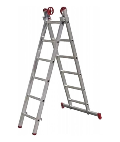 Escada Extensiva De Aluminio 6x2 Degraus Botafogo Esc0615 Us