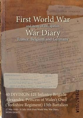 Libro 40 Division 121 Infantry Brigade Alexandra, Princes...