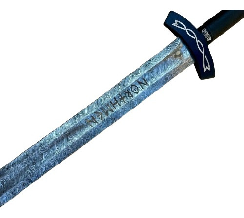 Espada Vikinga Ulfberht Acero De Damasco Forjada A Mano
