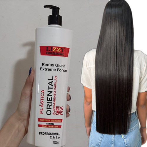 Escova Progressiva Sem Formol Plástica Oriental Lizzy 2x1 Litro Semi Definitiva.