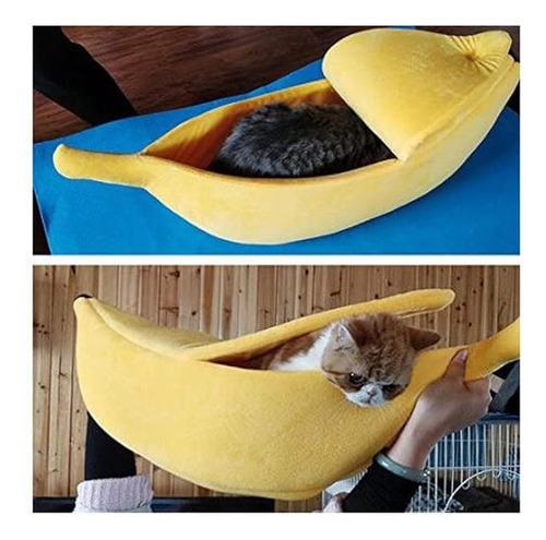 Nido Para Dormir Con Forma De Plátano Y Gato Para Mascotas L